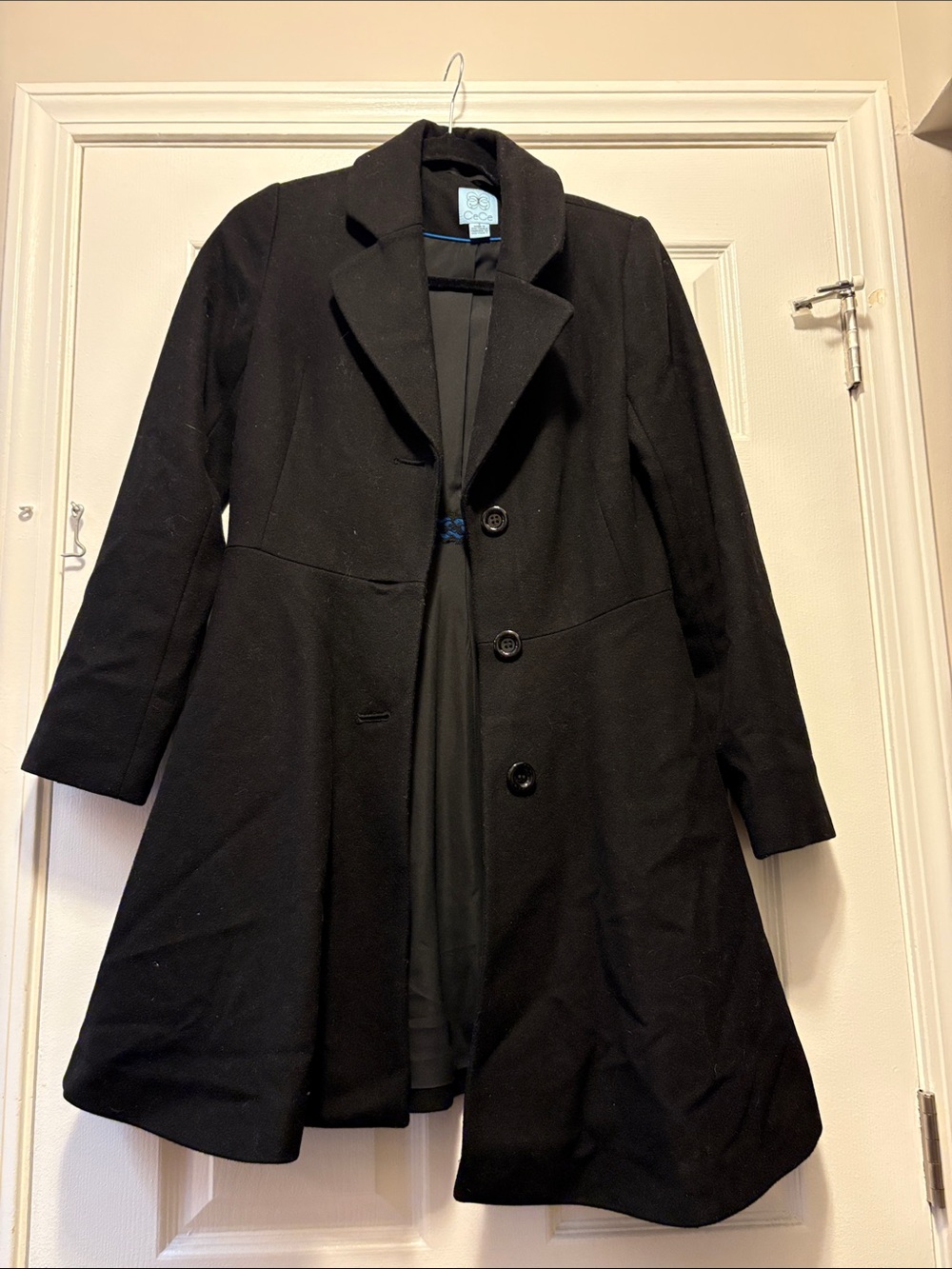 CeCe Black Trench Coat with Tailored Fit